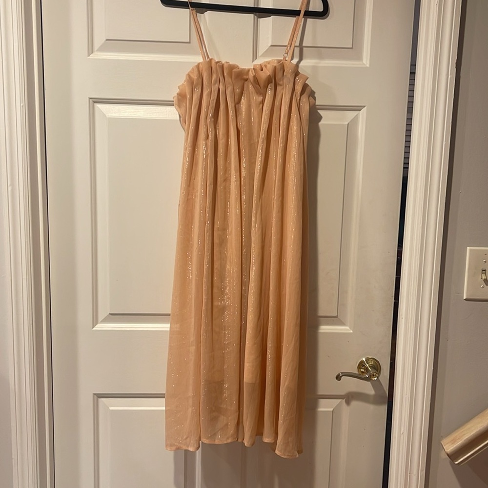 Meishangjia loose pink dress with tencel one size fits most